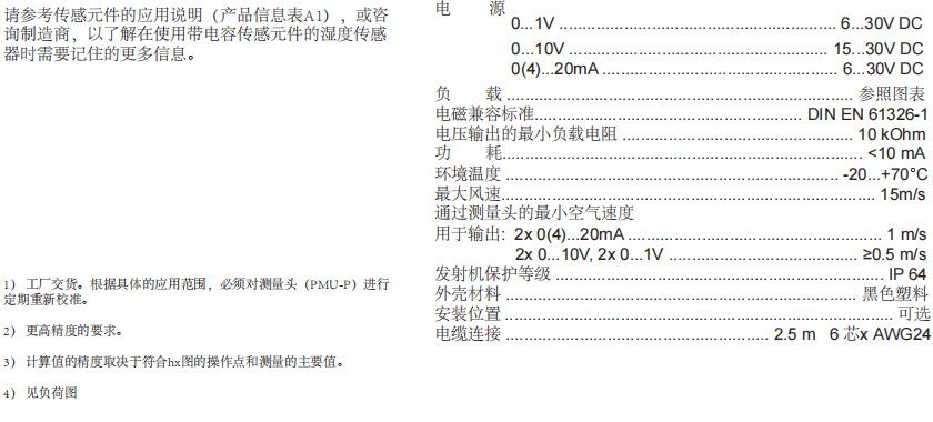 盖加美Galltec+mela PM15P型 温湿度变送器参数