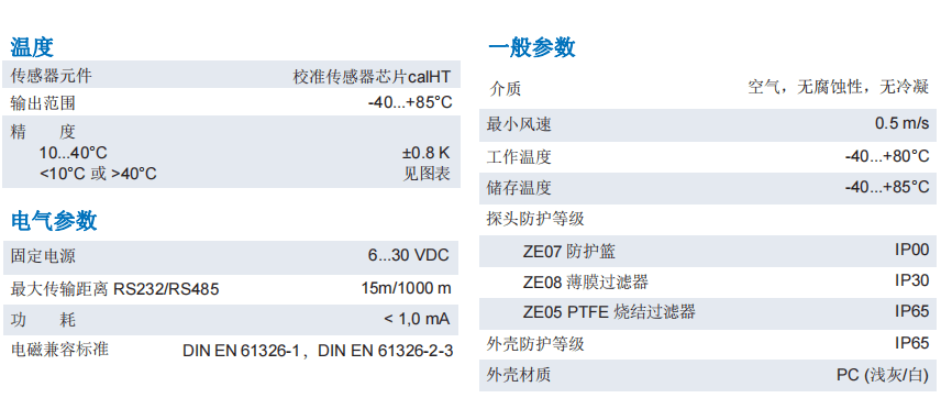 盖加美Galltec+mela L系列 数字型 温湿度变送器参数
